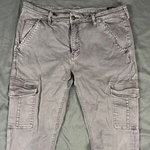 Buffalo David Bitton Men's Gray Joe Cargo Pants Size W34